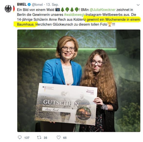 SevimDagdelen's tweet photo. Keine Satire, sondern bittere Realität: Während im #HambacherForst die ersten Bäume trotz anhaltender Proteste fallen, veranstaltet das @bmel die ‚Deutschen Waldtage‘. 🤦‍♀️

Den Wald schützen, statt den Aktienwert von RWE! 
#waldbewegt #hambibleibt #Aufstehen #Waldtage2018 https://t.co/TBqhl91fxa