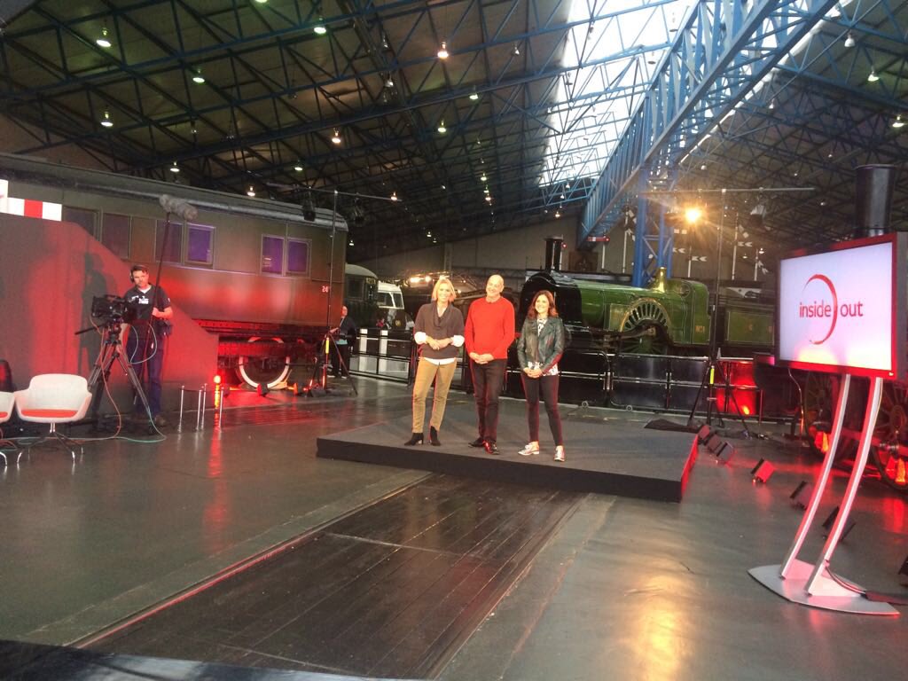 InsideOutCJ's tweet photo. Our live prog about rail services in the North generated a lot of comments #bbcrail You can see it again today at 13:30 on the #BBCNews channel. Have a watch and keep those comments coming. @DianneOxberry @KeeleyDonovan #York #NationalRailwayMuseum https://t.co/3HtIbUnFDw