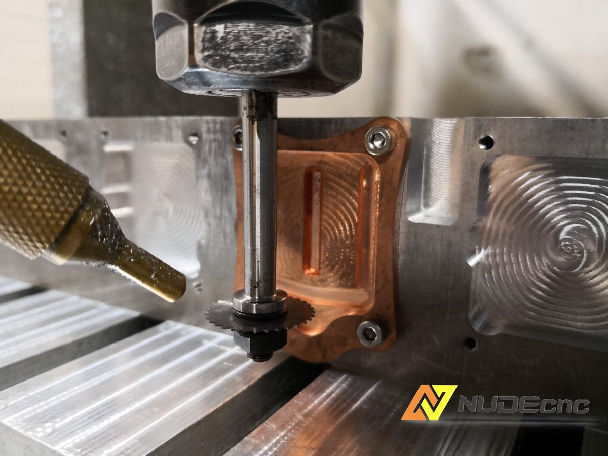 NUDEcnc's tweet photo. Great news. #NcoreV1 is officially after machining testing. Check out pictures from #production! Deliver date coming closer. #kickstarter #waterblock #watercooling #overclocking #deliding https://t.co/BDYh4gslnt