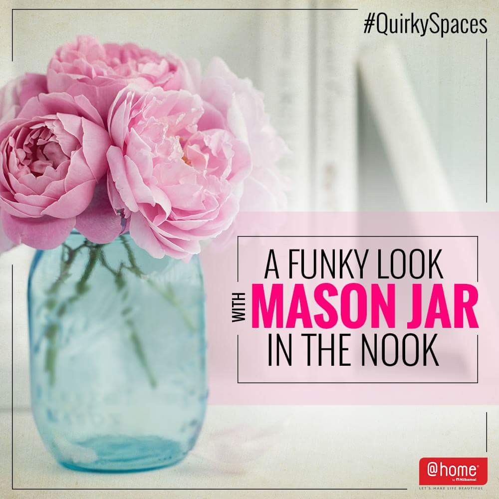 Nilkamal_Homes's tweet photo. Add your own quirky spin by using mason jars in place of vase to keep fresh flowers. #QuirkySpaces Shop Now : https://t.co/YNcg9ntuKV https://t.co/DN3MffW2ao