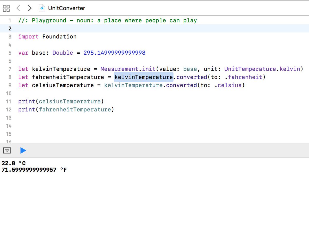 How to convert temperatures using UnitConverter

#SwiftLang #iosdev #xcode