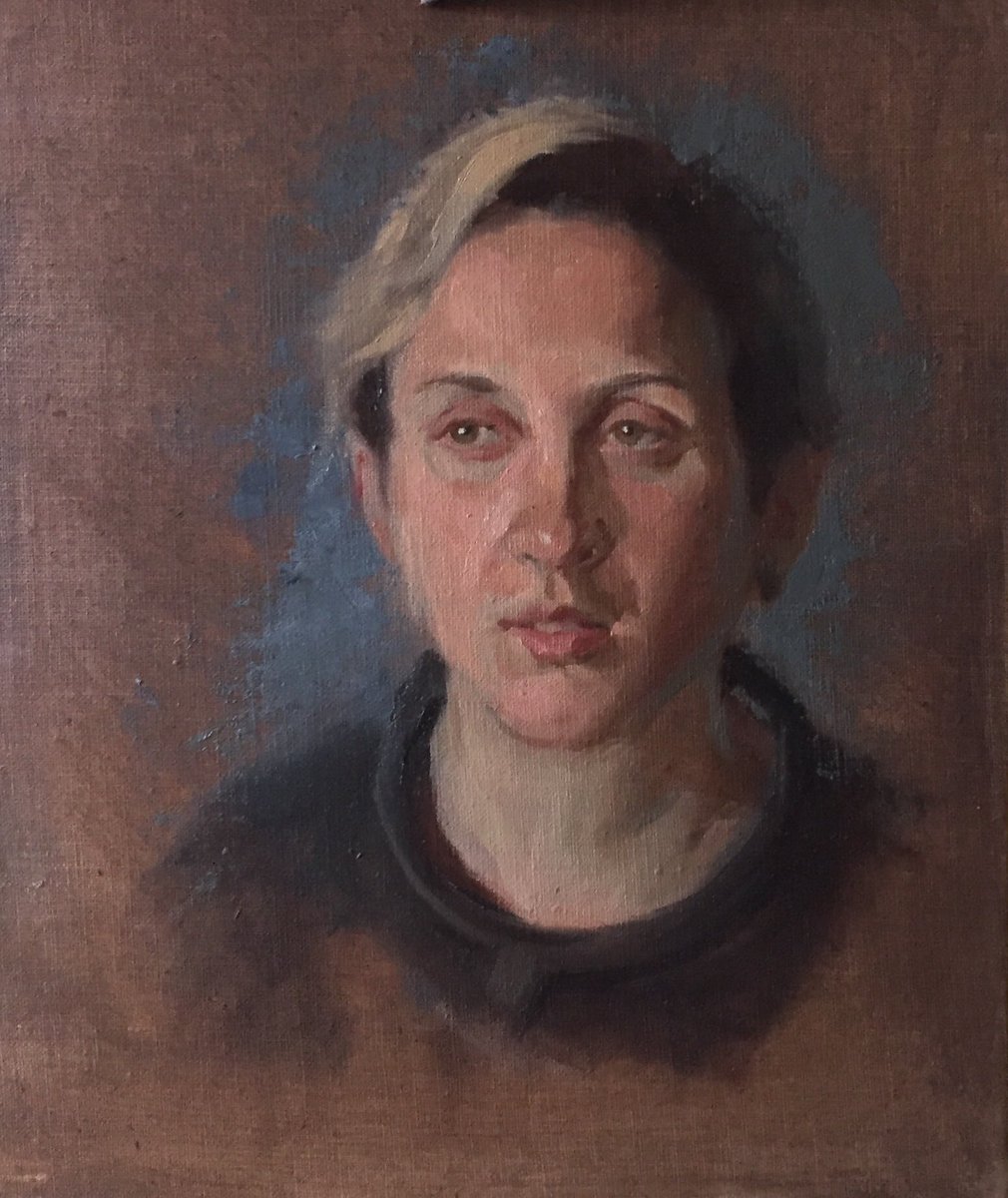 Fridays portrait from Charlie’s top floor studio. #oilpainting #painting #allaprima #portrait