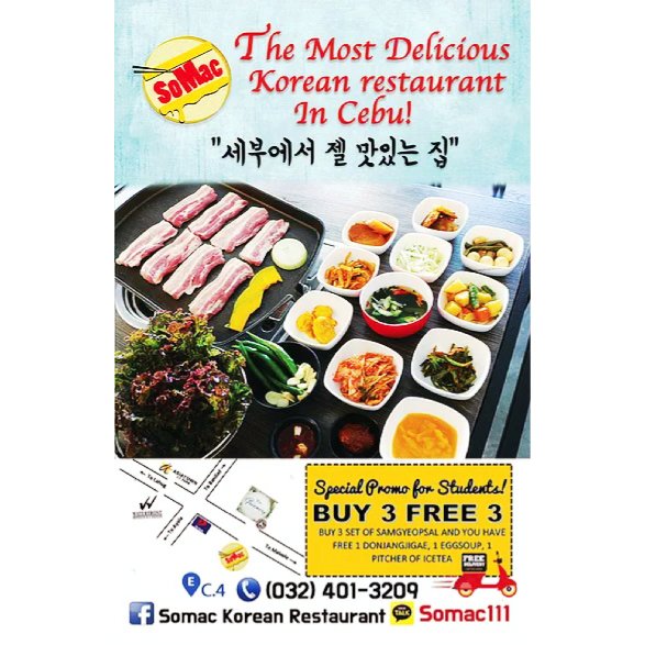 byclubcebu's tweet photo. Try the most original authentic korean food here in Cebu at Somac Korean Restaurant. Proven and trusted! Please visit https://t.co/w2euhukMwL or https://t.co/YABd4CQCYP to avail special promo for students.
#ClubCebu #Wanderlust #koreanfood #socialmediainfluencer #travel #folloMe https://t.co/vnjRtoItrh