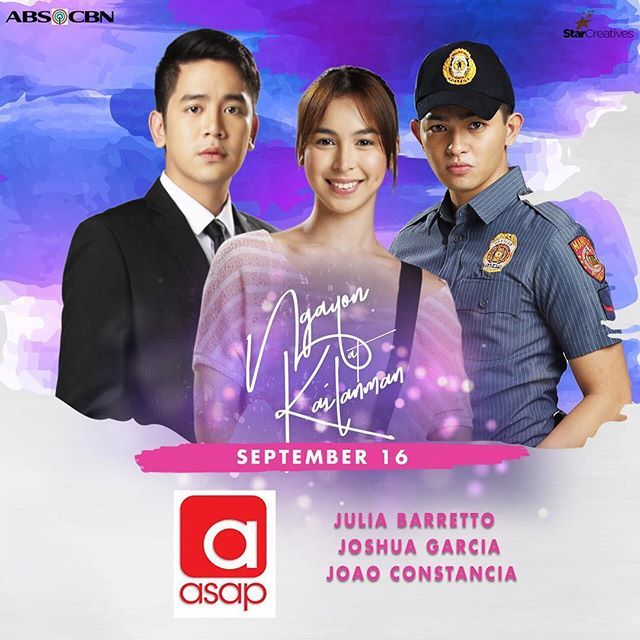 StarCreativesTV's tweet photo. Abangan this Sunday sina Joao Constancia, Joshua Gracia and Julia Barretto sa #ASAPSeptemBigBlast #NgayonAtKailanman https://t.co/y6R335QO4L