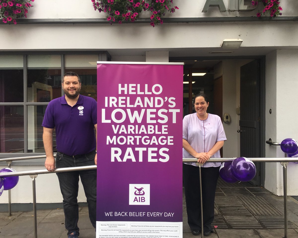 chelleycarey's tweet photo. We’re open and here to discuss your mortgage needs. Drop in to AIB Ballincollig where Michael &amp; Deirdre will be happy to help ⁦@markfitzh⁩ ⁦@Vickicrean⁩  @JimOCon50108005 ⁦@AIBIreland⁩ https://t.co/K31ivaXCtV