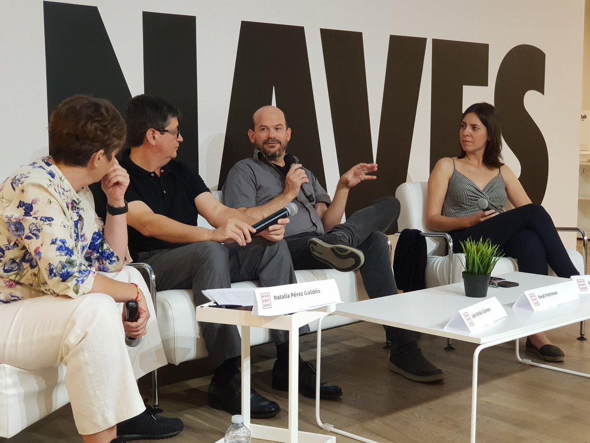 rosfilmfestival's tweet photo. The debate From engineering to cinema continue!!!

@mecanohumano @uc3mRoboticsLab #NealHartman @CERN #IonAnder @UPV #NataliaPeeezGaldos
#ROSFest2018 #RosFilmFestival https://t.co/R1bu8FRtb6