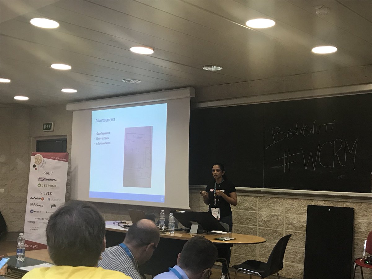 Enjoying <a href="/krutidugade/">Kruti Dugade</a> from <a href="/automattic/">Automattic</a>’s talk on Ways to Monetize Your Site <a href="/WordCampRM/">WordCamp Roma</a>!