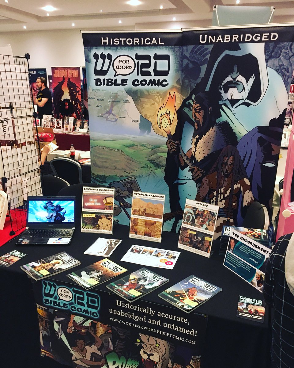 WforWBibleComic's tweet photo. Ready to go at ICE Comic Con in Birmingham where we are launching the Gospel of Mark!
#icecomiccon #Bible #Comic #Graphicnovel #ComicCon #Biblecomic #Comics #gospelofmark #comicbooks @ICECOMICON https://t.co/dl2zt1AM35