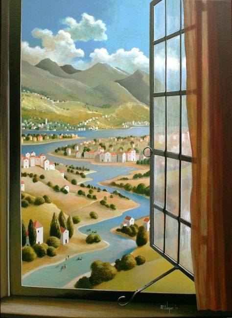 Michiel Schrijver (Dutch, born 1957, Surreal architecture painter)