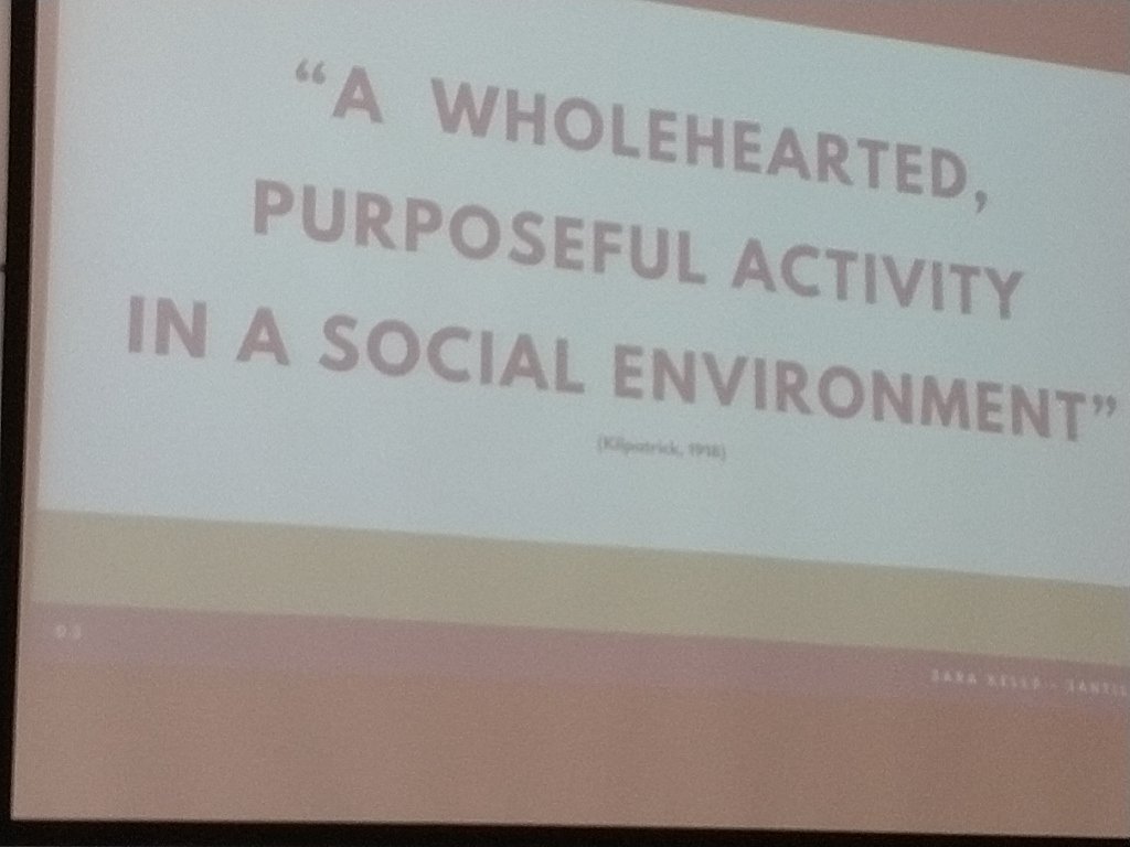 MissTeresa_'s tweet photo. Public speaking and classroom exchange: some advantages of using children's books in English classroom. Awesome Sara Kells' workshop! #ABLE18 https://t.co/1pg4dRCmX0