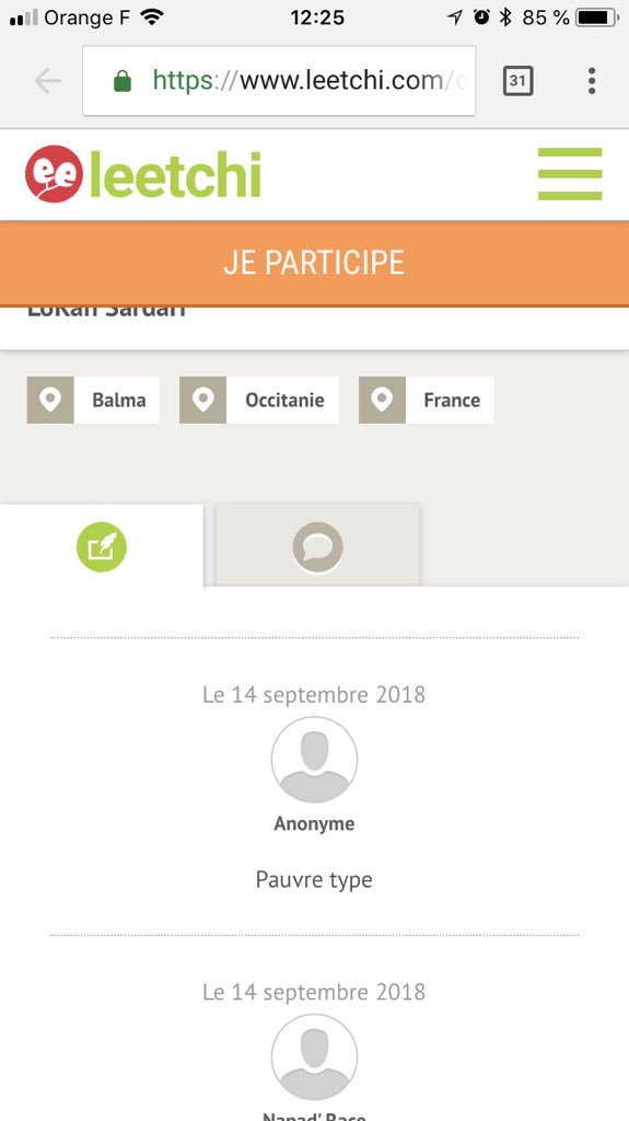 PointMan84's tweet image. Vu que l’autre blaireau de #Lokan finira par supprimer la cagnotte #Leetchi je mets les screens de quelques commentaires
Et le « succès » de sa cagnotte!
Ça évitera qu’il nie dans quelques années quand il portera plainte pour diffamation contre un blogueur 😂