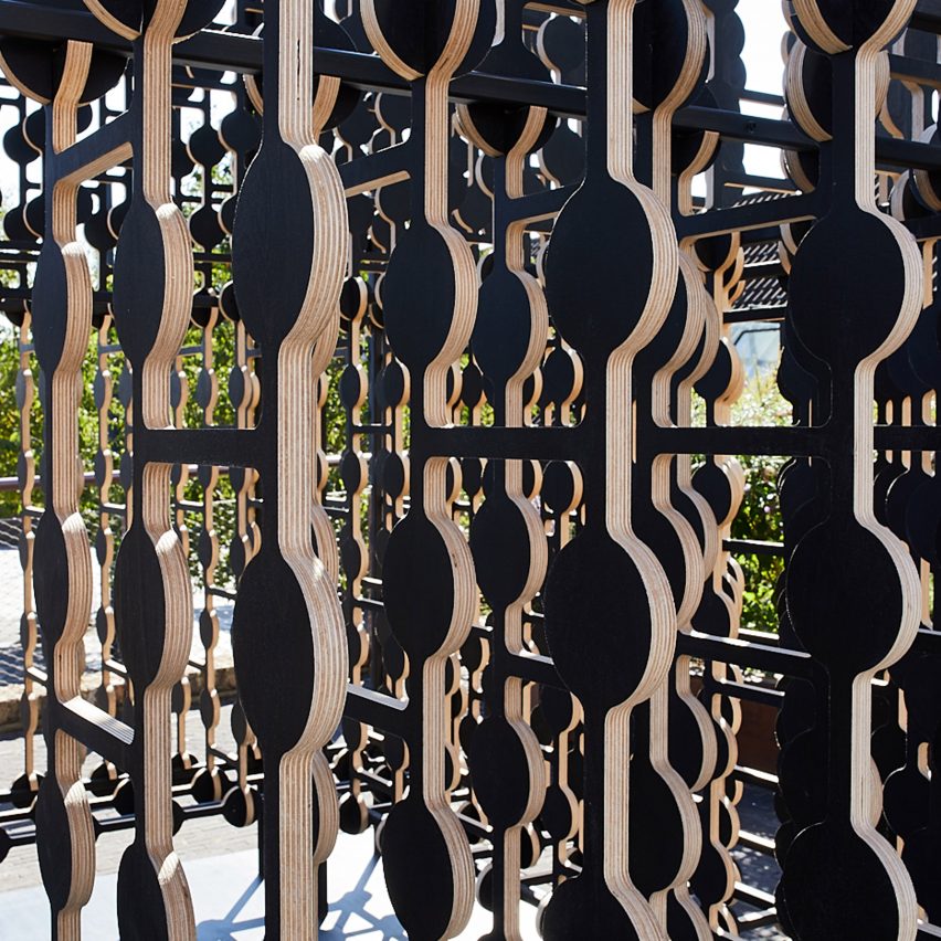 Plywood layers create illusions of density for Byplace installation at London Design Festival on.dezeen.com/2ogZL1
