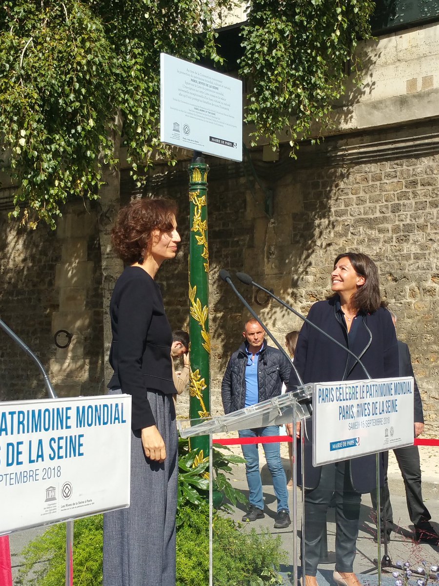 sandrinemees's tweet photo. "L'#UNESCO soutient la santé des Parisien-ne-s et de leurs monuments." Superbe discours d'Anne Hidalgo pour notre bien commun @ecoloParis https://t.co/mtJHXDJWoL