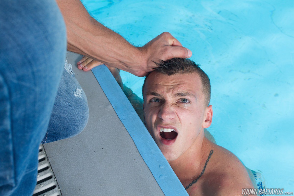 1 pic. Don't bitch around with ultra hunk Tomm Friedel or you will end up in the pool like Dom Ully!