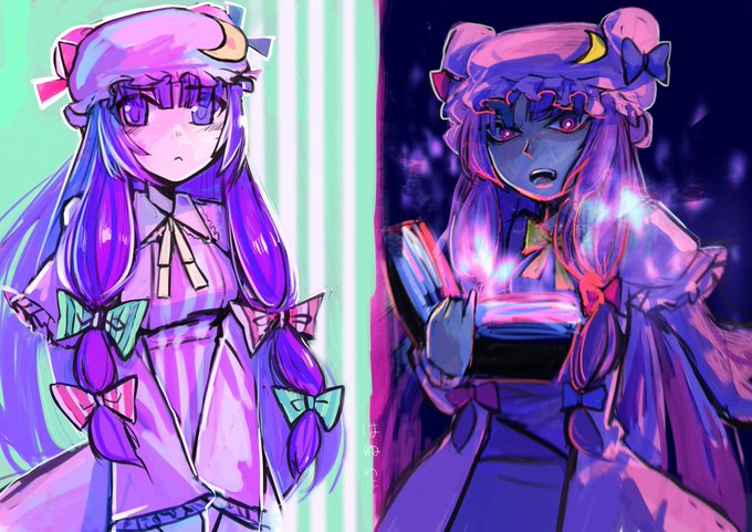 パチュリーのtwitterイラスト検索結果 古い順