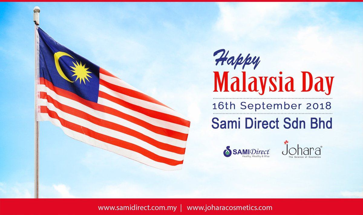 samidirect's tweet photo. Wishing you all a Happy Malaysia Day.
#samidirect https://t.co/aiLR6kgzWJ