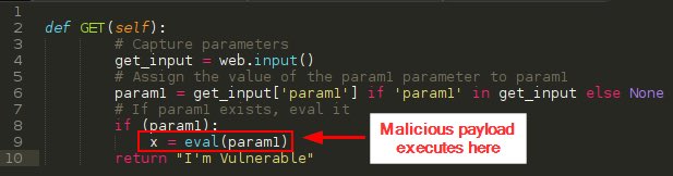 devalpkhatri's tweet image. Python Code Injection...This is how vulnerable code looks like. #Python  #CodeInjection #AppSec