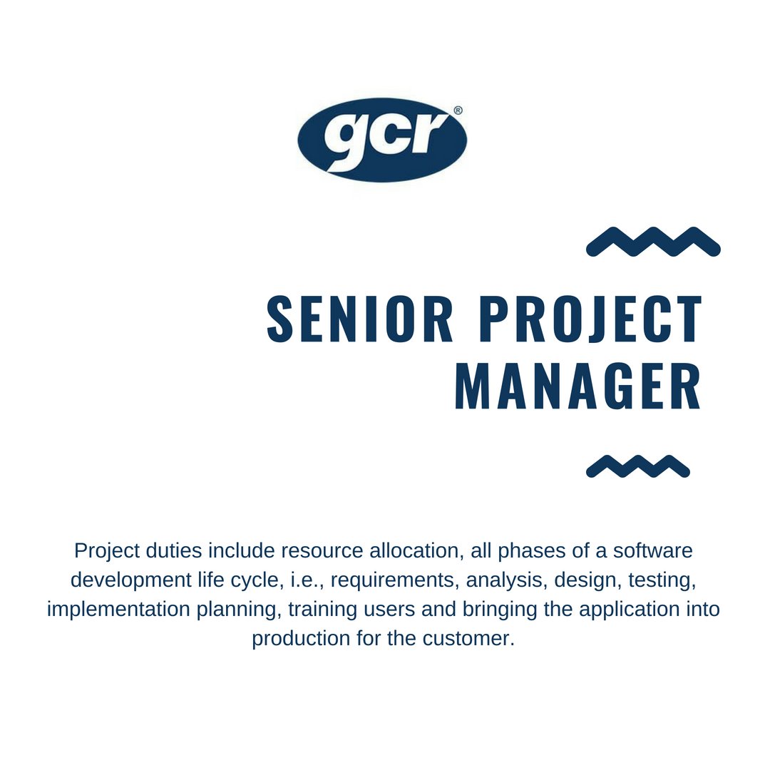 nolatech_jobs's tweet image. Senior Project Manager at @GCRincorporated GCR Inc. More info at ow.ly/OdvR30lOd5I #NOLATech #NOLATechJobs #Technology #Tech #NewOrleans #NOLAJobs #Jobs #Careers #TechJobs #GCR #Project #ProjectManager #ProjectManagement