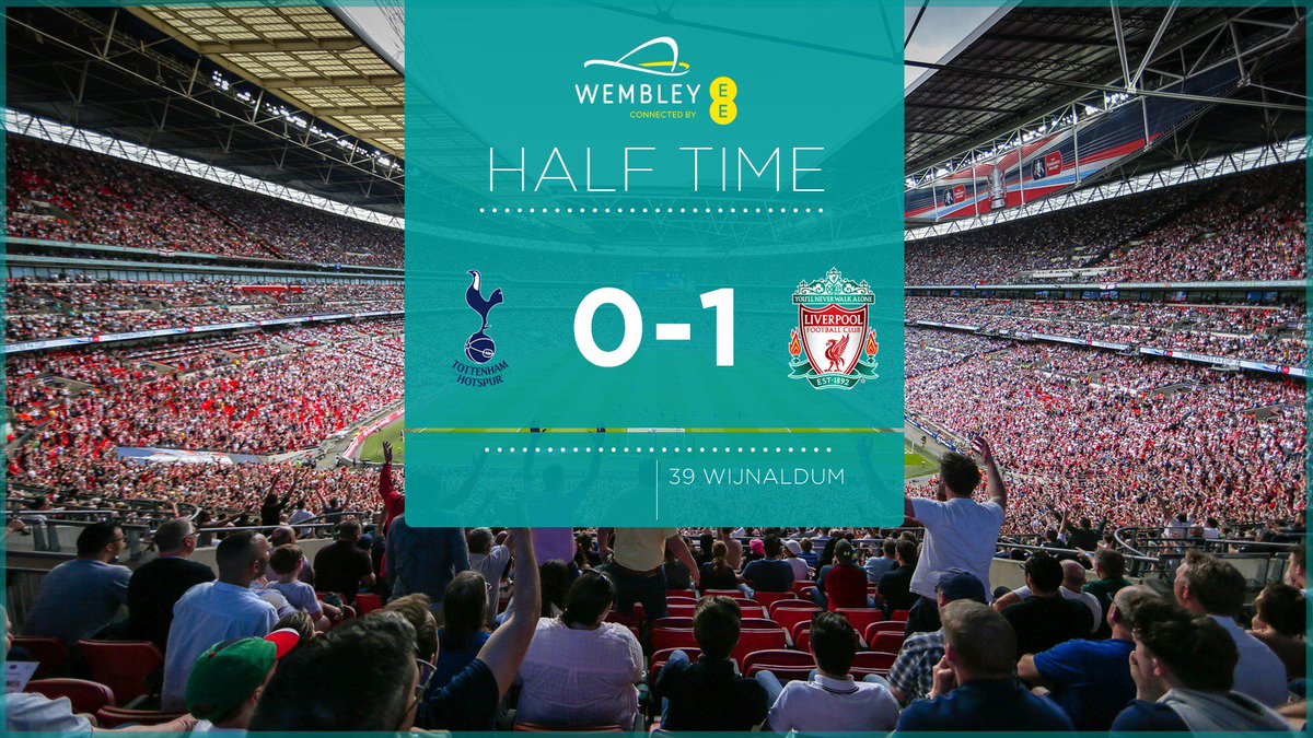 Liverpool lead at the break.

0⃣-1⃣ #TOTLIV