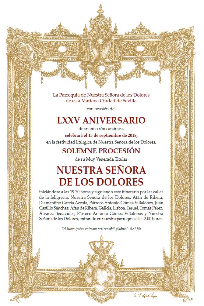 Hoy, @bandasolcom y @BandalasNieves acompañarán a @DoloresdelCerro con motivo del LXXV Aniversario de la erección canónica de la Parroquia de Nuestra Señora de los Dolores... #SeptiembredeDolores2018 #SientelasNieves #SonesdeSoL #TDSCofrade