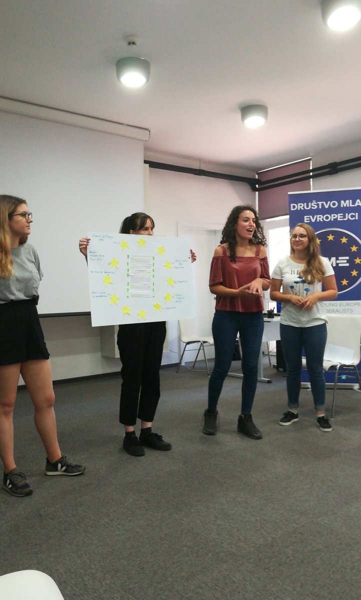 Mladi_Evropejci's tweet photo. Successfully finished our Erasmus+ Training course "Europe at School" where we and our partners from🇦🇹🇩🇪🇭🇷🇲🇹 visited Slovenian highschool in Brežice and teach the students about Europe🇪🇺 #oureurope #jefspirit #europeatschool https://t.co/eS1OFBuwjh