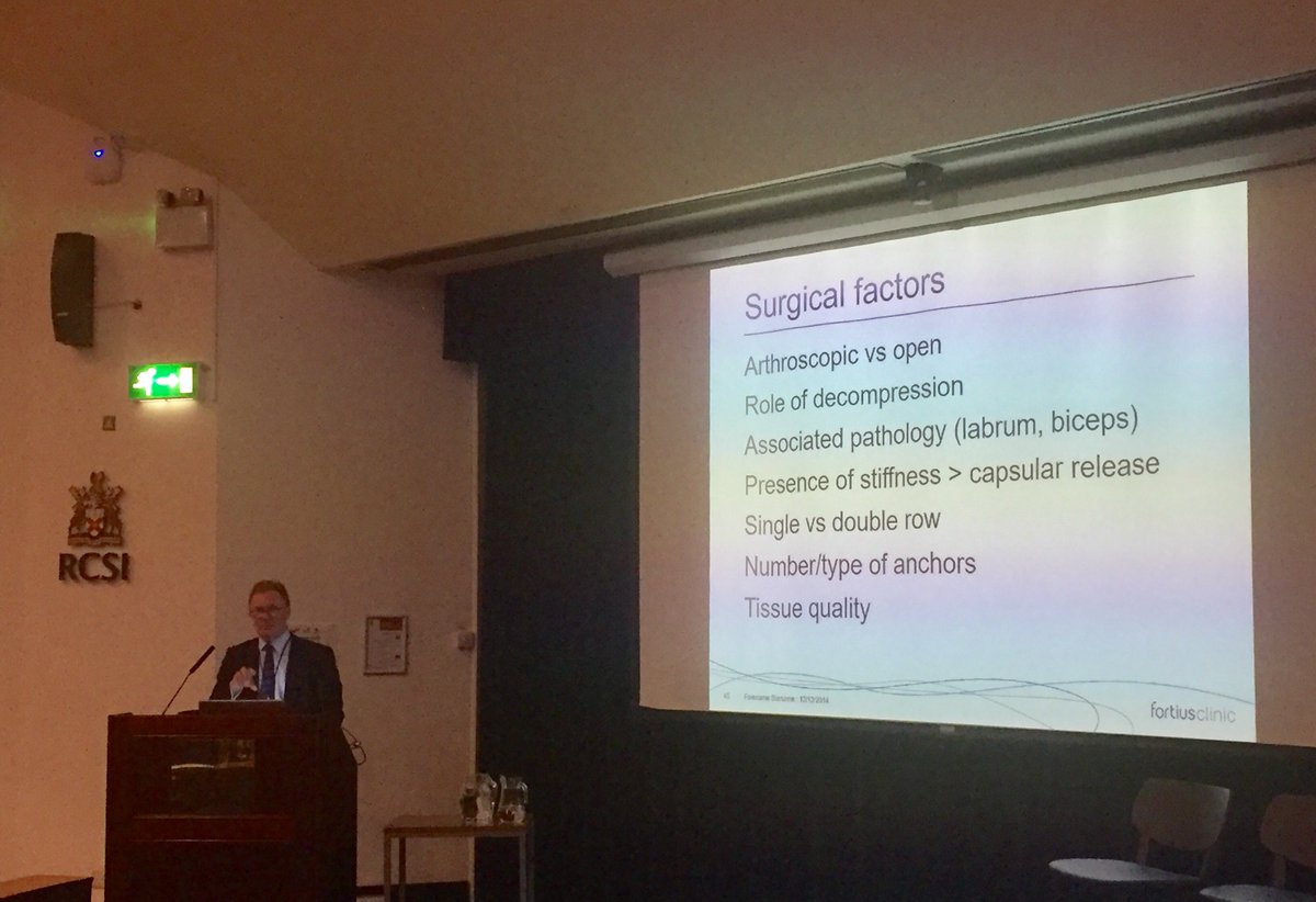 sscsportsmed's tweet image. Surgical factors and revision shoulder surgery options - Mr Andrew Wallace of @FortiusClinicUK @FSEM_ASC2018 @FSEM_IRL @RCSI_Irl #FSEM2018