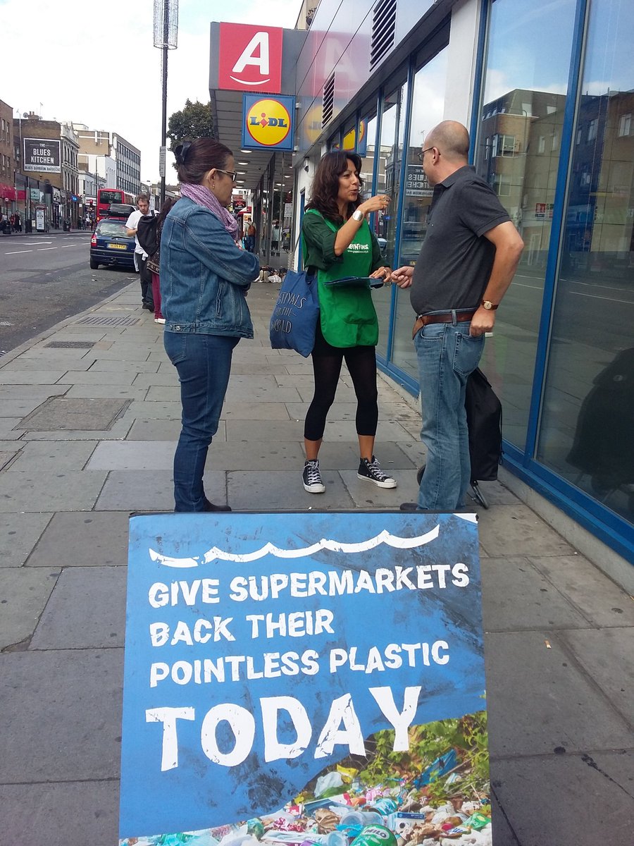Camden_GP's tweet photo. We're outside @LidlUK in Camden  for today's #ShoppersRevolt against unnecessary plastic packaging. 
Come down and get involved. We're here til 3pm! https://t.co/U2ZbRnDGZq
