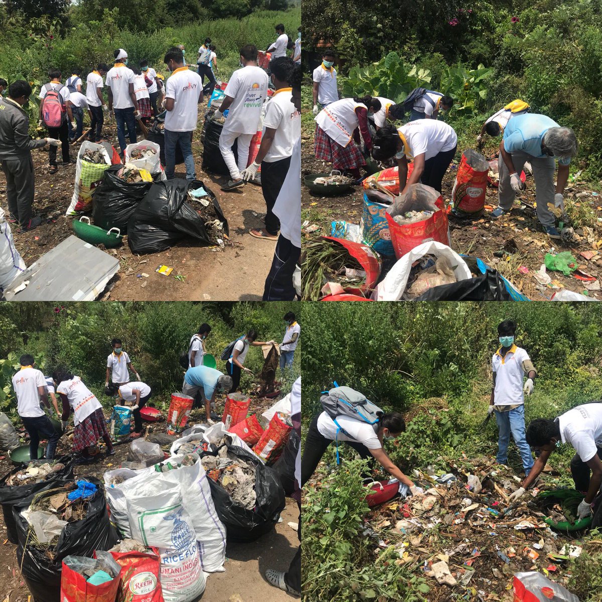 Gurudev's tweet photo. Large numbers of @ArtofLiving volunteers kicked off the #SHS2018 campaign by organising cleaning drives across the country. #SwachhataHiSeva https://t.co/oKZ7hMF6sP