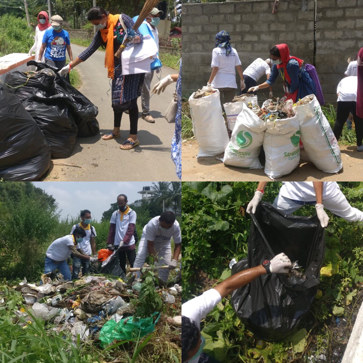 Gurudev's tweet photo. Large numbers of @ArtofLiving volunteers kicked off the #SHS2018 campaign by organising cleaning drives across the country. #SwachhataHiSeva https://t.co/oKZ7hMF6sP
