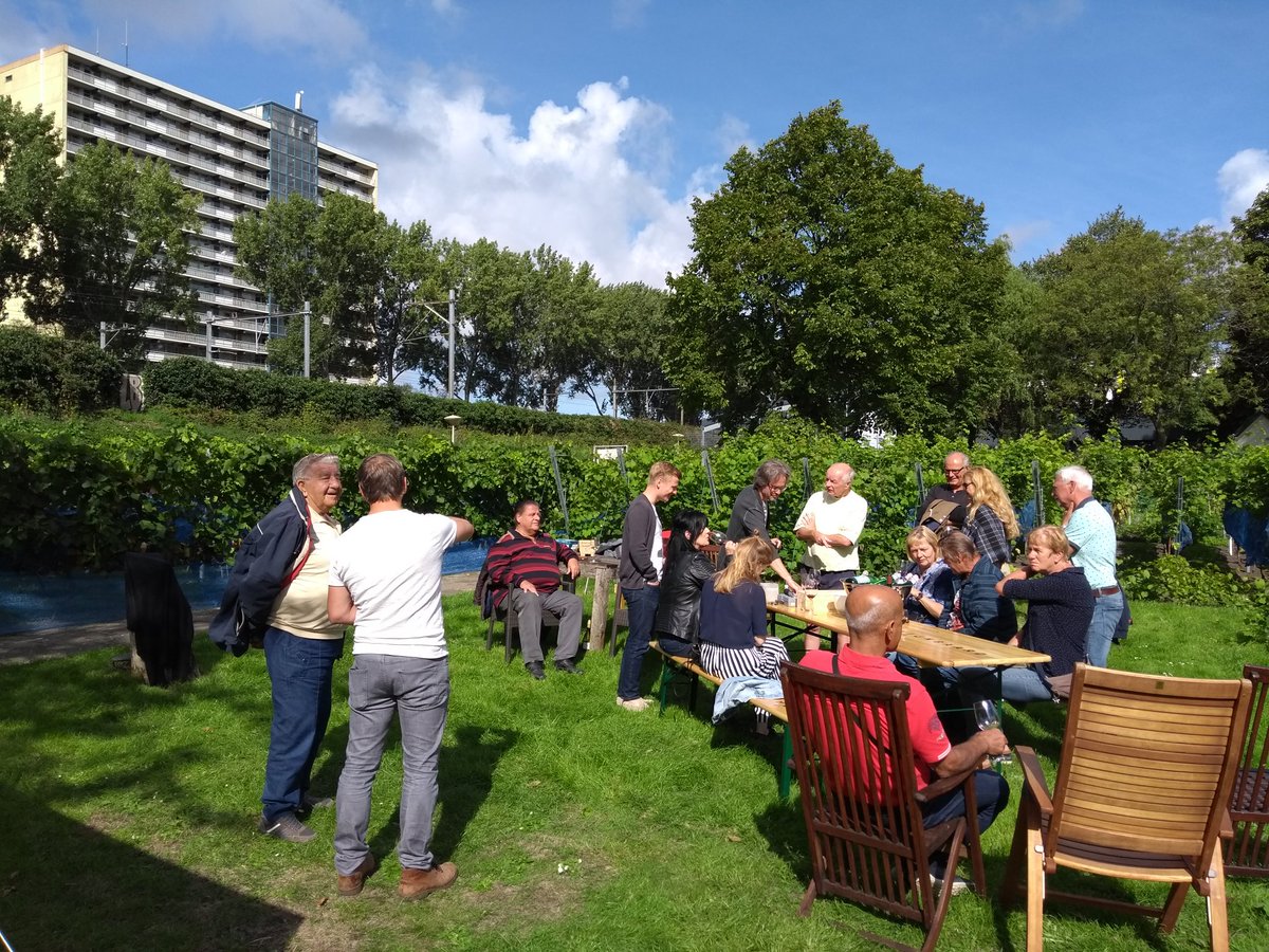 crsalinasg's tweet photo. El viñedo urbano de Den Haag, un interesante espacio de convivencia, cultura y contacto con la naturaleza. Por una cuota anual los miembros participan del cuidado de las vides y a cambio obtienen botellas de #vino resultado de la propia cosecha del lugar. #AgriculturaUrbana https://t.co/iLVNcJcVqb