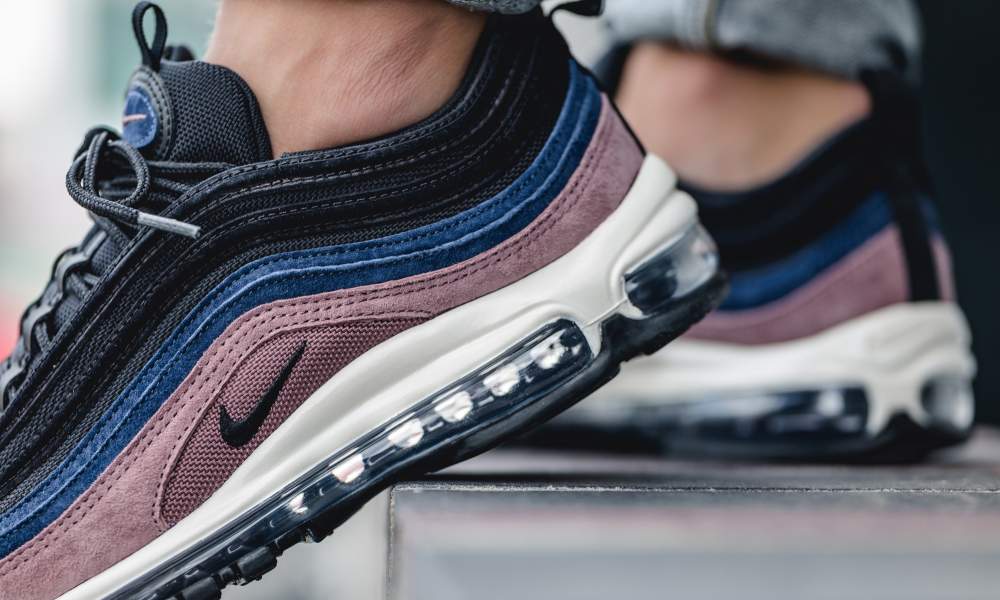 air max 97 smokey mauve on feet