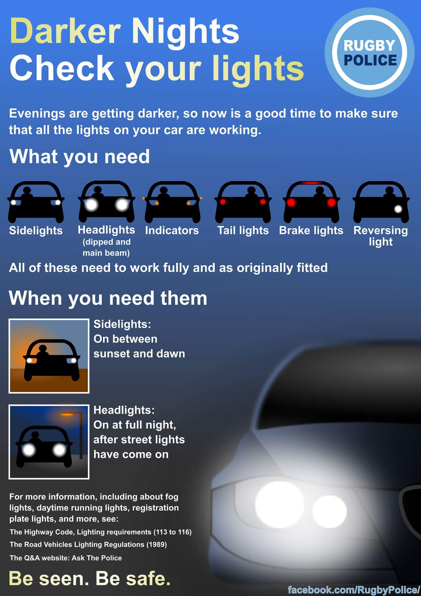 Side lights on a car online