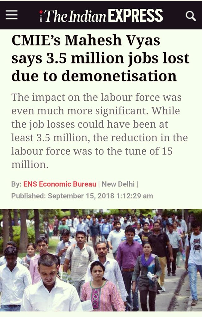 Unfortunate part is that we the people of this country are on self destruct mode. We know fully well that the present dispensation has brought in lot of avoidable economic despair and distress at the lower level of pyramid yet we keep electing them

#ModiMadeDisaster
#TheFailModi