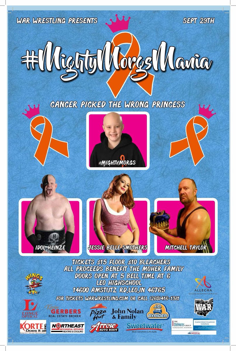 TerryK105fm's tweet photo. So for my first tweet I ask that you help show your support for a great cause. 100% of all proceeds goes to #mightymorgs family. Please come see a great family friendly show! I’ll be there and I hope to see you too! #mightymorgsmania https://t.co/rQKbjZAuDT