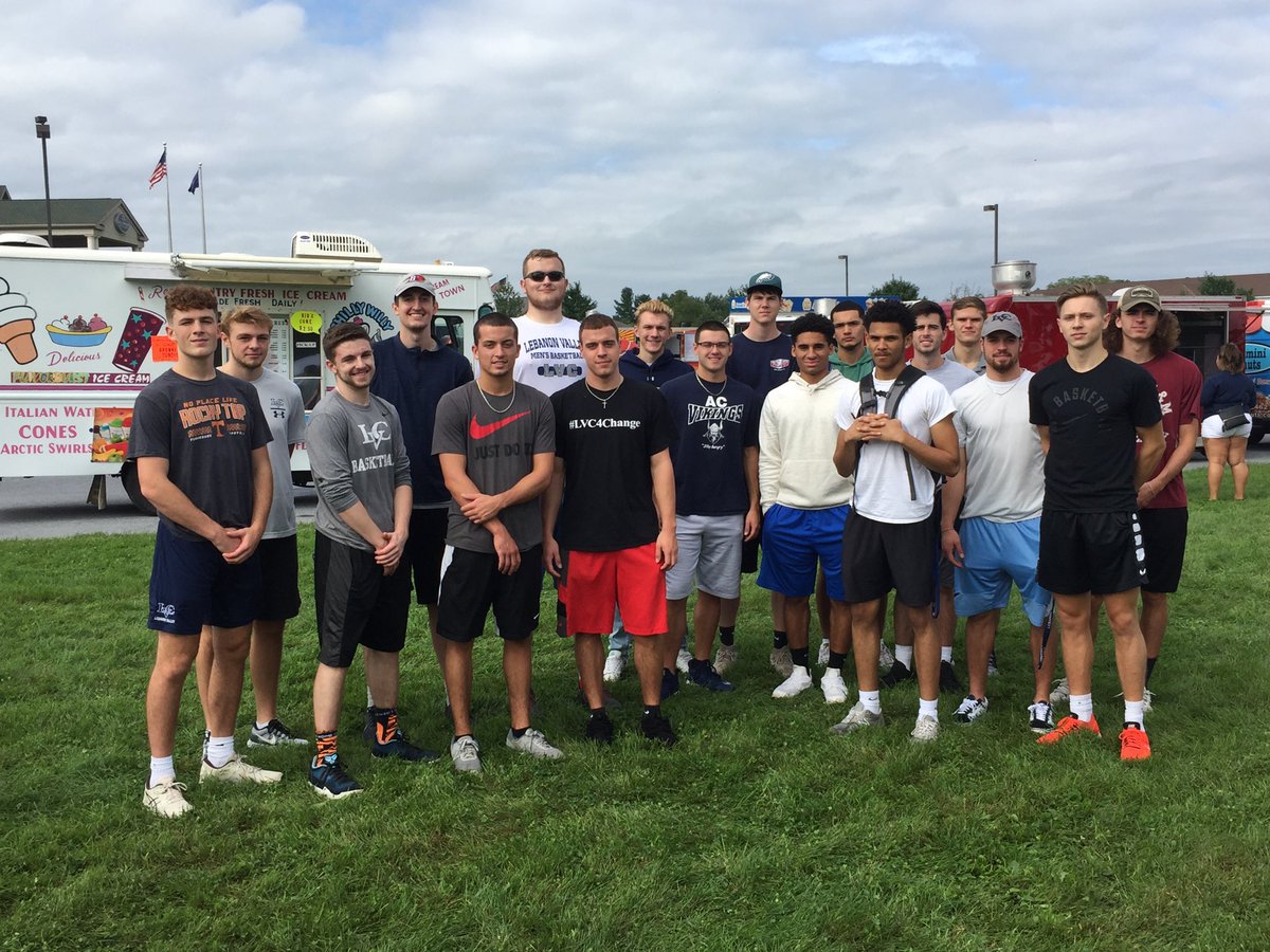 LVC Men’s Basketball helping out at Make A Wish Food Festival. #lvcathletics
