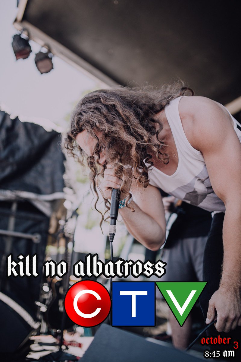 KillNoAlbatross's tweet photo. So excited to announce that we will be performing on @CTVAtlantic on Wednesday, October 3. 8:45 AM - don't miss it! https://t.co/9UEGwISpO7