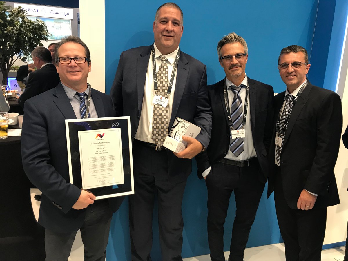 NetInsight's tweet image. Congratulations to Geartech who won the Partner of the Year award! #Geartech #NetInsightIBC2018