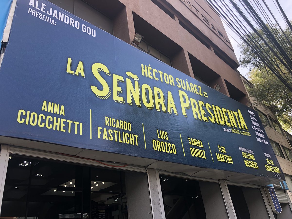 Vengan a dar el grito con nosotros en #LaSeñoraPresidenta a las 5:30 y 8:30 #TeatroAldama Viva México 🇲🇽