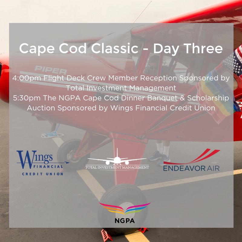 weareNGPA's tweet photo. #P-town: Get your Outlook or Google calendar ready - today is packed with some serious aviation activity at #CapeCodClassic! https://t.co/5hYAiIFwcQ