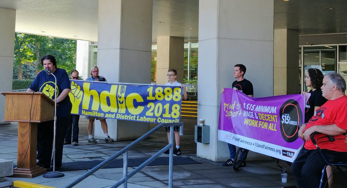 FarinaTempleton's tweet photo. Representing @CUPE3396 at rally #HandsOffHamilton @DougFordNation https://t.co/NauiktbeZO
