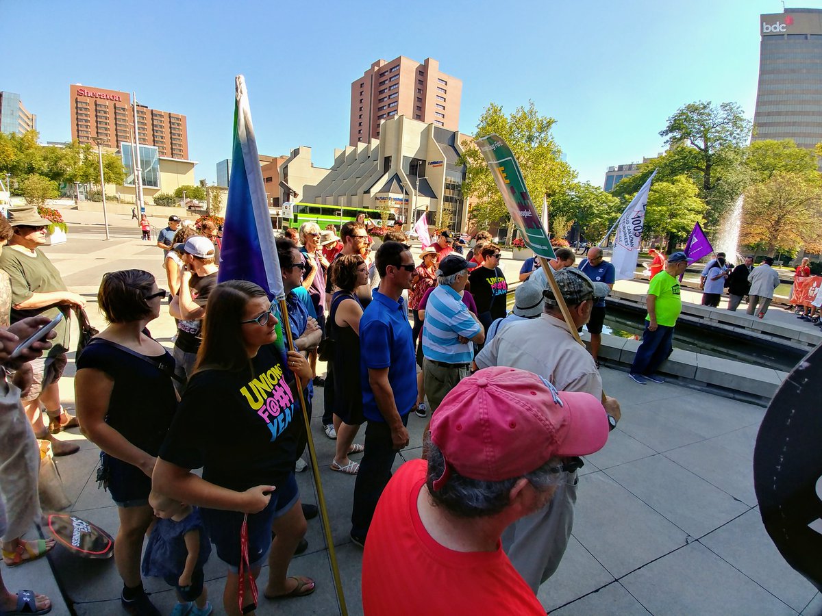 FarinaTempleton's tweet photo. Representing @CUPE3396 at rally #HandsOffHamilton @DougFordNation https://t.co/NauiktbeZO