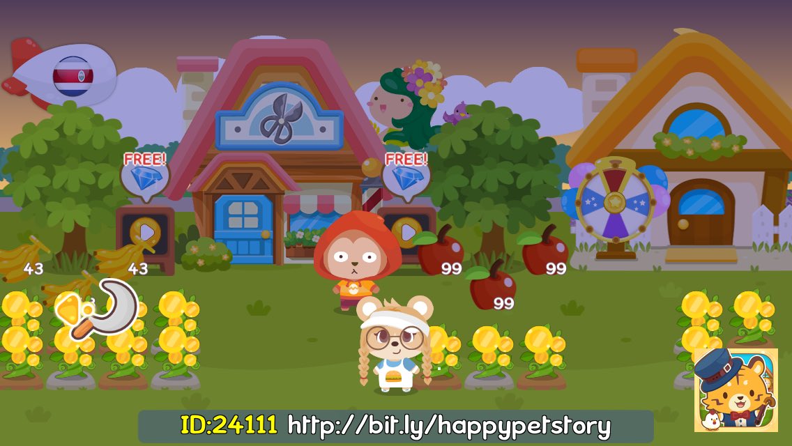 DMirend's tweet image. All my #HappyPetStory decos are special-themed! FREE room with Invite Code: 24111. Add ur special touch! bit.ly/happypetstory