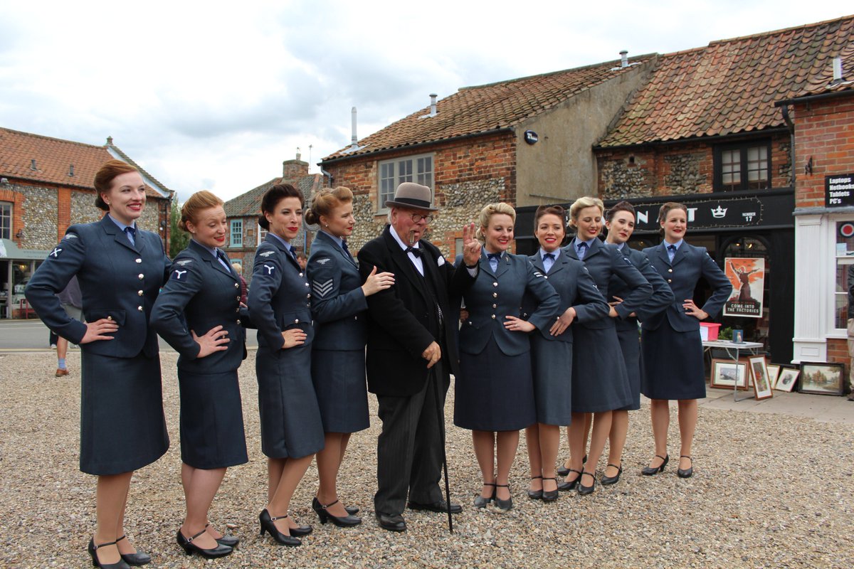 A step back in time, The D-Day Darlings with Churchill himself!
<a href="/TheDDayDarlings/">The D-Day Darlings</a> #Holt1940s #1940s #Holt #Norfolk