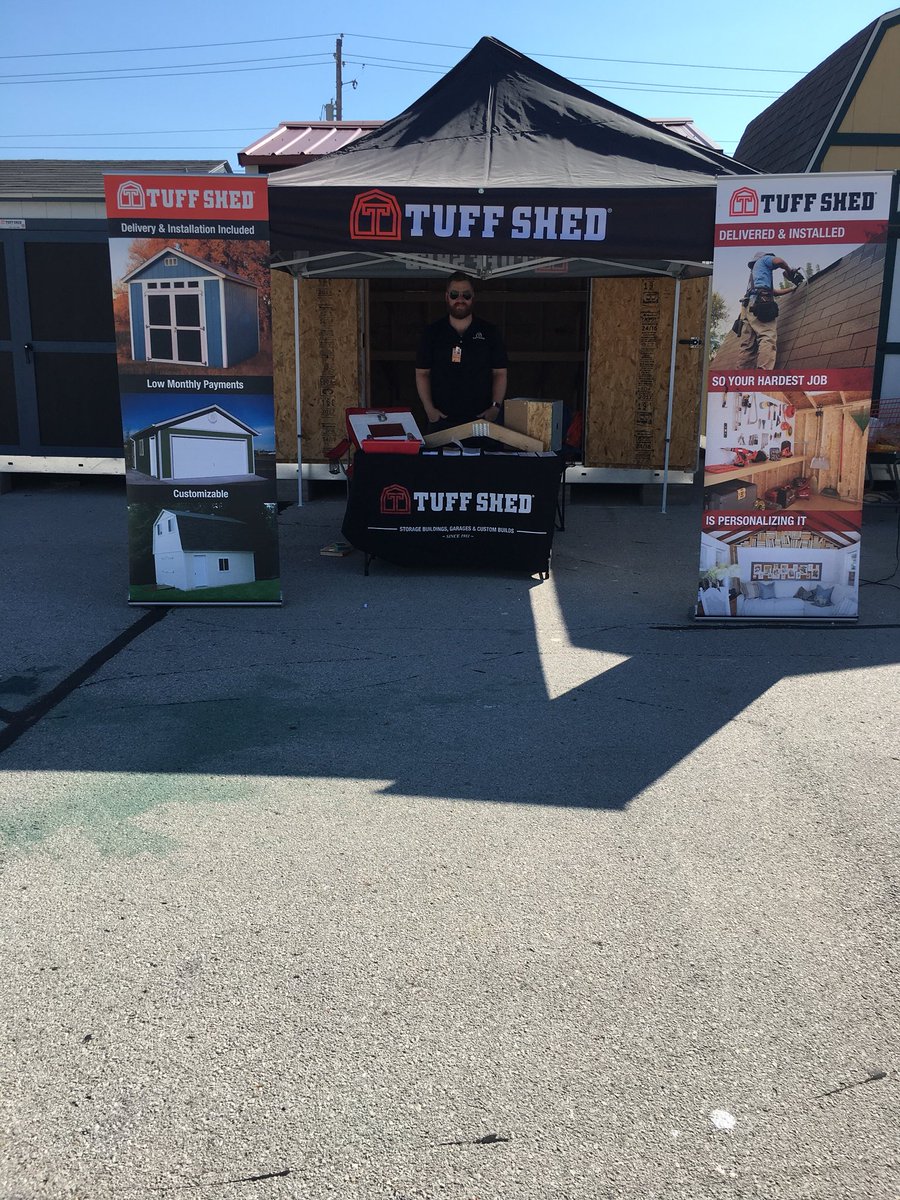 All setup and ready for a busy day! Kyle Morr in Owasso 8922
