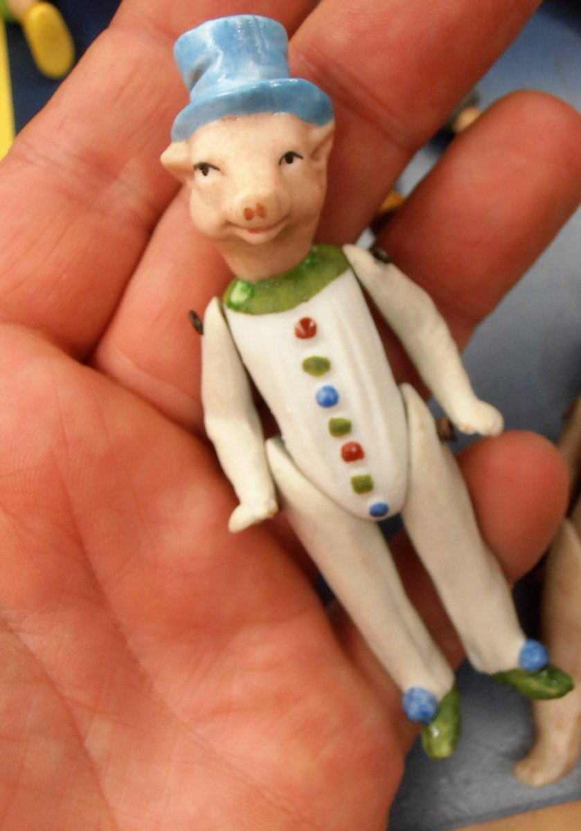 DAndalora_Bella's tweet photo. Dollhouse German Bisque human #Anthropomorphic Pig Dressed #miniature jointed 4 inch #Doll #Hertwig Heubach https://t.co/uyNtMp3TfA https://t.co/MsVJjXvsS4
