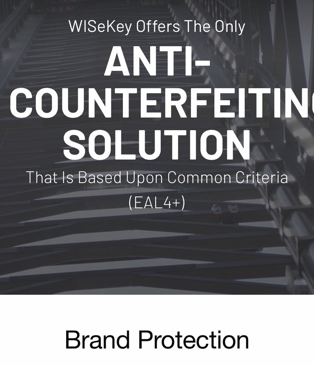 CreusMoreira's tweet photo. WISeKey Offers The Only
ANTI-COUNTERFEITING SOLUTION
That Is Based Upon Common Criteria (EAL4+) https://t.co/zr58qsH7Fb #blockchain #anticounterfeiting #pki #hyperledger #wiseauthentic #commoncriteria #wisekey #techaccord https://t.co/kwRZDlFPH2