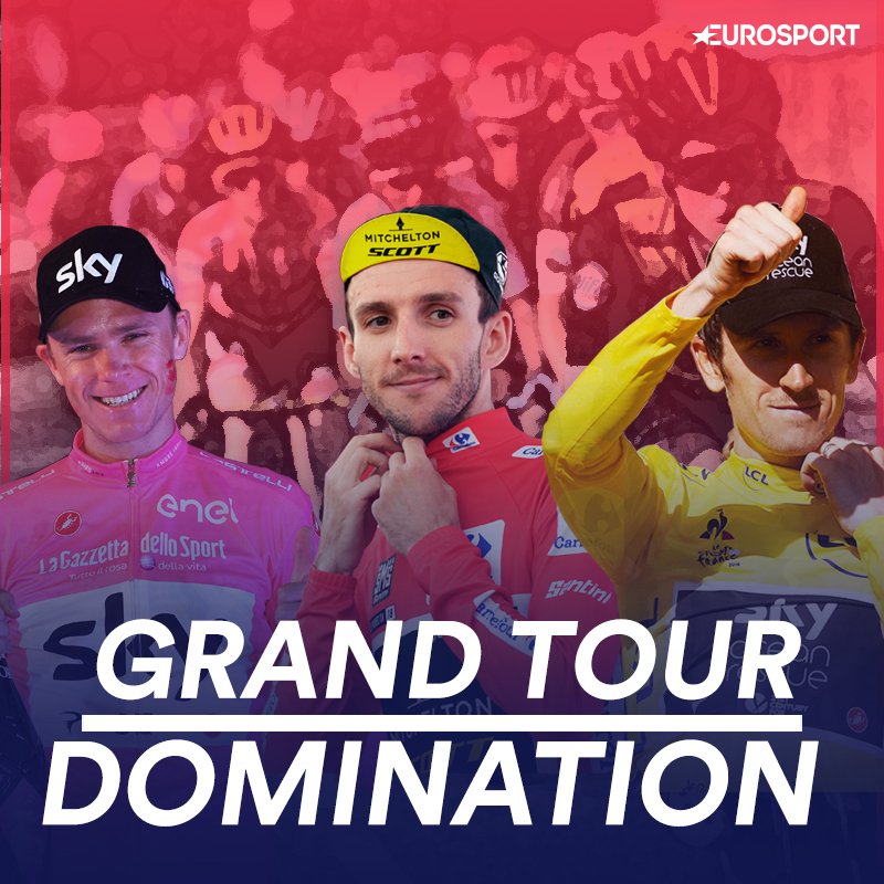 cyclingontnt's tweet image. 💗 Giro d'Italia: Chris Froome
💛 Tour de France: Geraint Thomas
❤️ La Vuelta a Espana: Simon Yates

🇬🇧 The Brits have dominated the grand tours this season! 💪