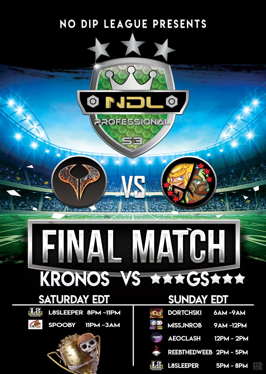 Hey, did you hear???  Pro finals start today at 8PM EST, and we have some amazing streamers covering this war! Poster with streamers/times below👇