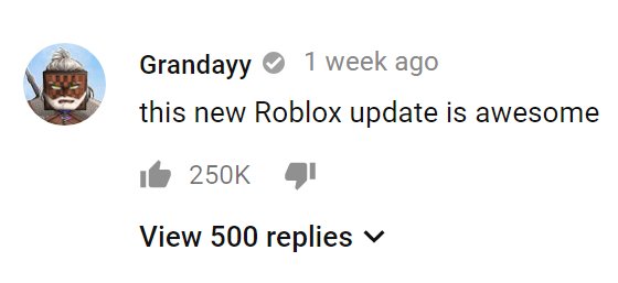 Dr Grandayy On Twitter The New Roblox Update Video - roblox update video
