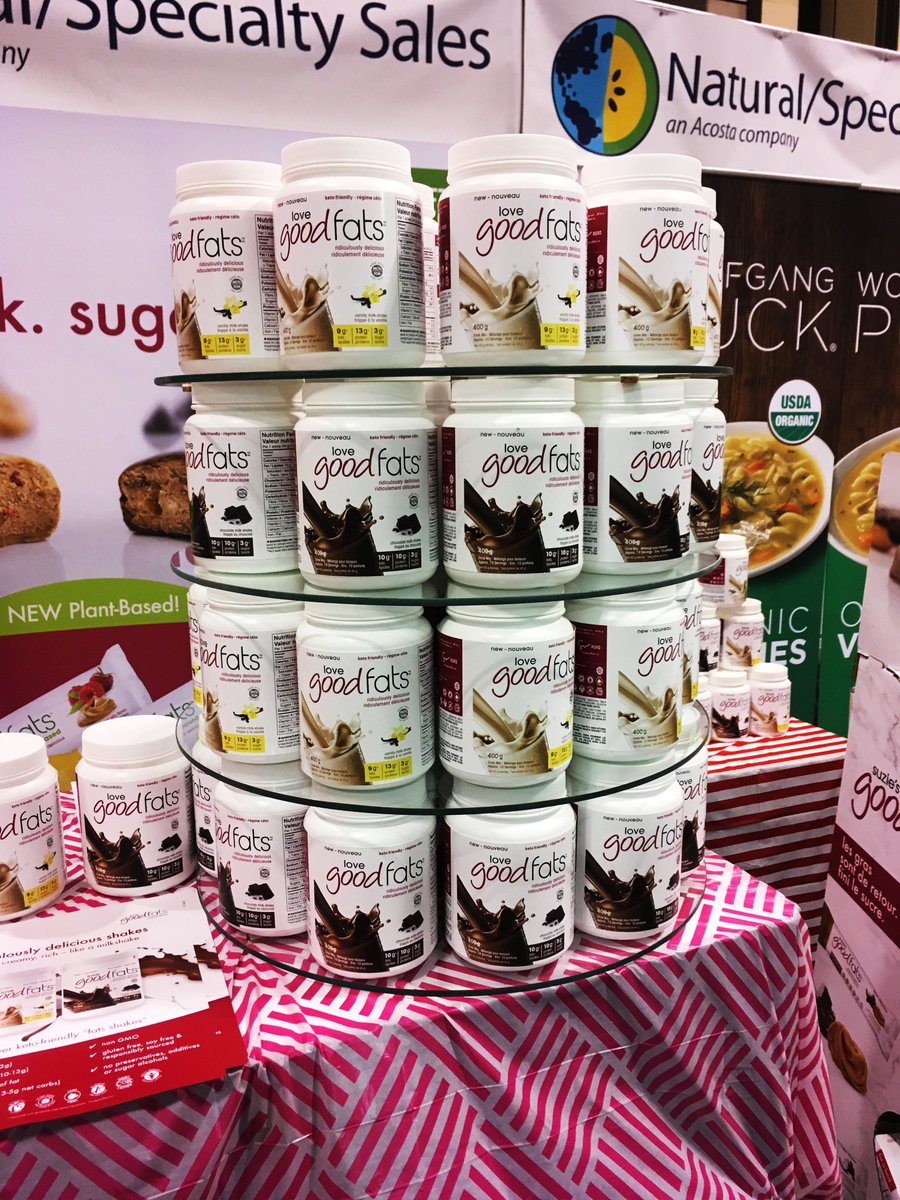 lovegoodfats's tweet photo. New love good fats shakes! Coming January 2019! So rich and creamy- just like a milkshake! 😋😋 2 flavours : chocolate and vanilla! Come and try at #CHFA at MTCC, booth #950-951 #keto #goodfatstribe #LCHF #keto #fatisback #sugarisout #crushyourcravings @cdnhealthfood https://t.co/Iv95e0lkzH